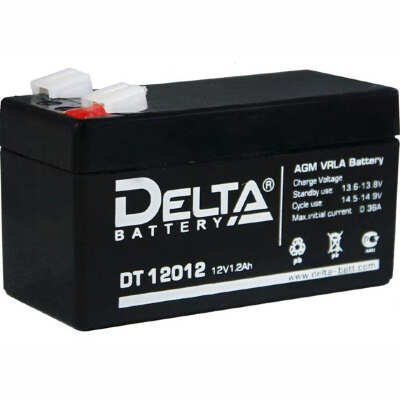 Аккумулятор Delta DT12012, 12В, 1,2 А/ч Аккумулятор Delta DT12012, 12В, 1,2 а/ч