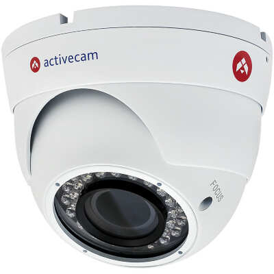 ActiveCam AC-TA483IR2 (2,8-12 mm) 2 Мп. купольная вандалозащищеная HD TVI камера  ИК до 30 м ActiveCam AC-TA483IR2 (2,8-12 mm) Вандалозащищенная (-30…+50) сферическая видеокамера с поддержкой HD-TVI, AHD, HD-CVI и старого аналогового стандарта CVBS (PAL 960H) 700 ТВЛ, 1/2.8" CMOS Sony Exmor, разрешение 1920x1080 (FullHD), чувствительность 0.003 Люкс при F1.4, режим «день/ночь» с механическим ИК-фильтром (ICR), объектив 2.8-12 мм с 3-axis, DWDR, 2D DNR, ИК-подсветка до 30 м, IP65, OSD-меню (джойстик + UTC), гарантия 2 года.