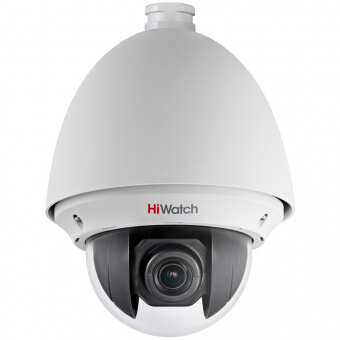 HiWatch DS-T255 (4 -92 mm) 2 Мп - Уличная поворотная HD-TVI камера 1080p с 23x зумом и ИК-подсветкой HiWatch DS-T255 (4 -92 mm) Видеокамера цветная TVI поворотная уличная купольная вандалозащищенная  ; 1/3" Progressive Scan CMOS 2МП  1920×1080; 0.05Лк/F1.4 ; f= 4-92мм; 23X оптическое увеличение;  вращение 360°, вручную: 0.1° - 160°/с, по  предустановке: 160°/с; наклон 0° - 90°, вручную: 0.1° - 120°/с, по предустановке: 120°/с;  1 HD-TVI выход; 1 CVBS выход; тревожные вход/выход 2/1; DWDR, 3D DNR; BLC ; AC 24В/750мА; -35... +65°C; IP66; грозозащита
