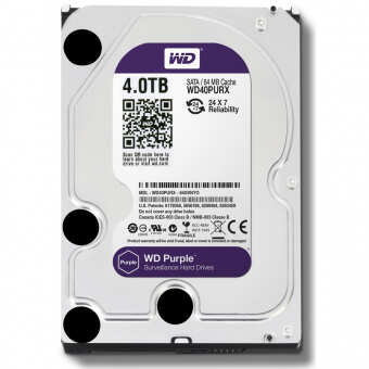 Жесткий диск Western Digital Purple 4 Tb SATA III, 64Mb, 6Гбит/с. - WD40PURZ Жесткий диск Western Digital Purple 4 Tb SATA III, 64Mb, 6Гбит/с. - WD40PURZ