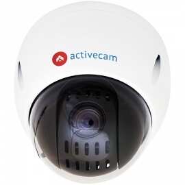 ActiveCam AC-D5124,( f=5.1-61.2мм) 2 Мп скоростная поворотна PTZ-камера, сенсор 1/2.7&quot; CMOS, зум х12 ActiveCam AC-D5124, 2 Мп Уличная (-40…+60) скоростная поворотная купольная IP-камера, сенсор 1/2.7" CMOS, видео H.264 с разрешением 1920x1080 (FullHD) 25Fps или 720p 50Fps, 0.005 Люкс при F1.6, оптический зум х12, режим «день/ночь» с механическим ИК-фильтром (ICR), скорость вращения до 300°/с, аппаратная видеоаналитика, широкий динамический диапазон (Real WDR 120дБ), цифровое шумоподавление (3D DNR), компенсация засветки (BLC/HLC), DualStream, двусторонний звук, microSD до 128Гб, IP66, питание 24В или PoE+, БП в комплекте,
