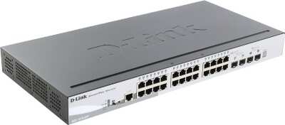 DGS-1510-28P Управляемый стекируемый коммутатор SmartPro с 24 портами 10/100/1000Base-T с поддержкой DGS-1510-28P Управляемый стекируемый коммутатор SmartPro с 24 портами 10/100/1000Base-T с поддержкой PoE, 2 портами 1000Base-X SFP и 2 портами 10GBase-X SFP+