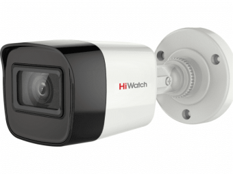 HiWatch DS-T200А (2,8 mm), 2Мп звук. HD TVI цветная уличная со встроенной ИК подсветкой Камера HiWatch DS-T200A (3.6 mm) - 2 Мп цилиндрическая HD-TVI видеокамера с EXIR-подсветкой до 30 м и микрофоном. 2 Mп, разрешение 1920 x 1080. Фиксированный объектив 3.6 мм. Интеллектуальная EXIR-подсветка, дальность EXIR-подсветки до 30 м. Видеовыход 4-в-1 (переключаемые TVI/AHD/CVI/CVBS). Аудио по коаксиальному кабелю (AoC). Встроенный микрофон: да. Степень защиты IP66.